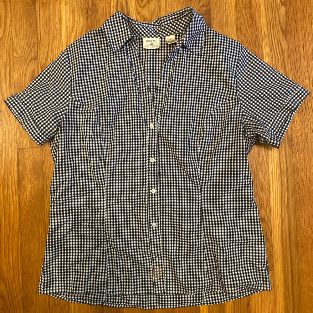 Riders by Lee black and white gingham shirt
